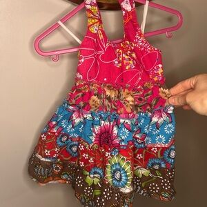 BlueBeri Boulevard 12 Months Pink Floral Baby Dress​